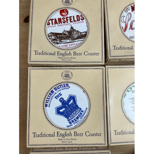 117 - Taunton Country Crafts Ceramic Beer & Cider Coasters, Complete Set Boxed With COAs