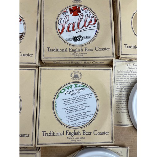 117 - Taunton Country Crafts Ceramic Beer & Cider Coasters, Complete Set Boxed With COAs