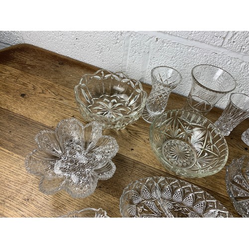 251 - Large Collection of Decorative Glass Bowls, Nibble Trays, Jugs Etc.