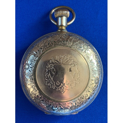 76 - 1913 Waltham Watch co. Gold Plated Double Hunter Pocket Watch