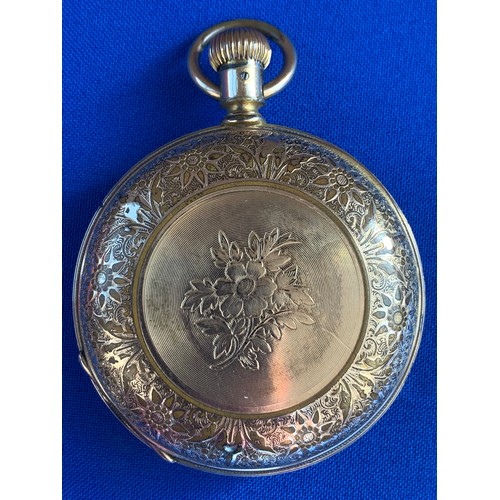 76 - 1913 Waltham Watch co. Gold Plated Double Hunter Pocket Watch