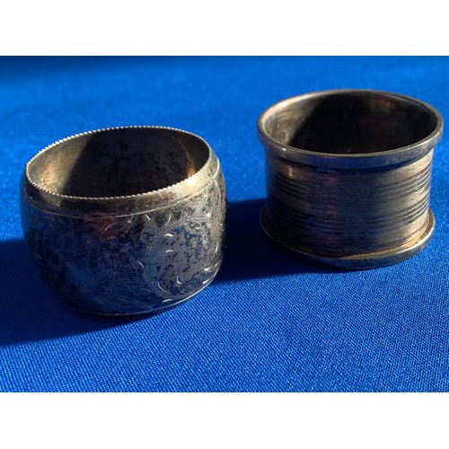 66 - Two Antique Silver Napkin Rings - 42g