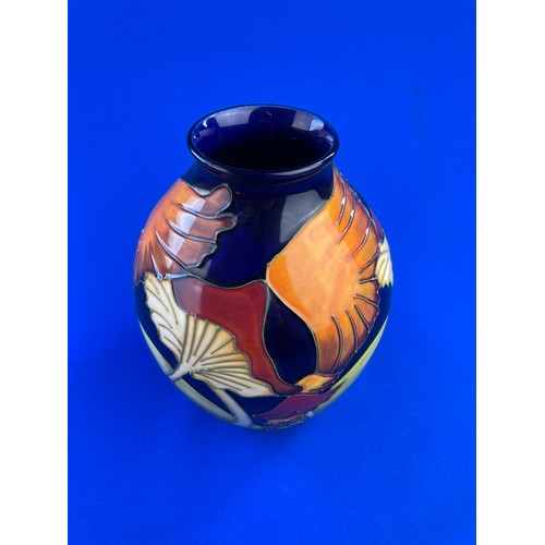 95 - Moorcroft Modern Tube Lined Ovoid Shaped (3/8) Vase 