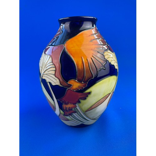 95 - Moorcroft Modern Tube Lined Ovoid Shaped (3/8) Vase 