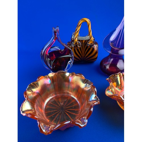 148 - Vintage Art Glass Items and Carnival Glass