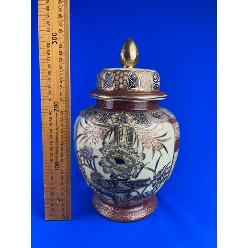 86 - Nice Vintage Decorative Oriental Moriage Temple Jar