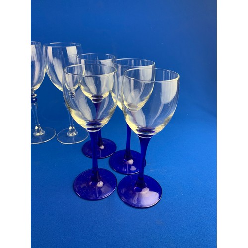 146 - Three sets of Vintage Wine Glasses