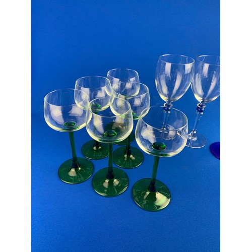 146 - Three sets of Vintage Wine Glasses