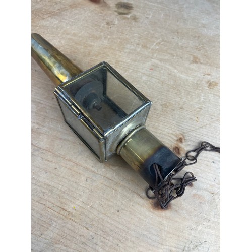 233 - Brass Carriage Oil Lamp