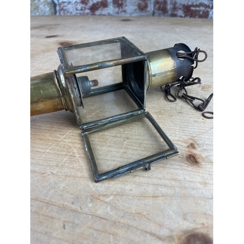 233 - Brass Carriage Oil Lamp