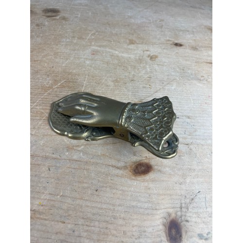 234 - Brass Hand Door Knocker