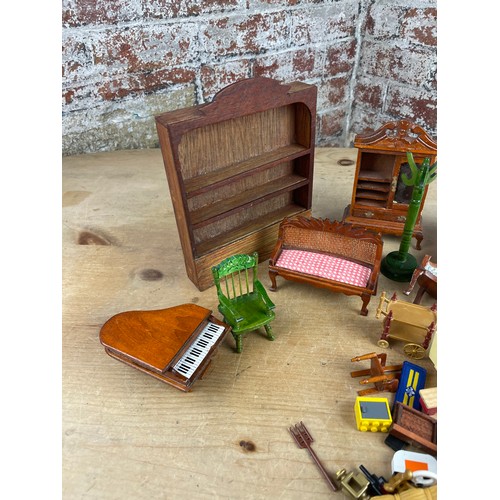 48 - Dolls House Furniture & Some Playmobil Items