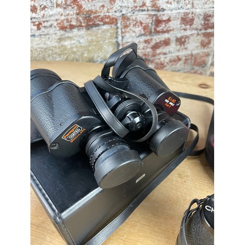 236 - Chinon 7x35 Wide Angle No.67065 & Paragon *x$0 Wide Angle Binoculars