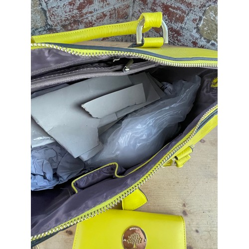 297 - Ladies Yellow Handbag & Purse As New