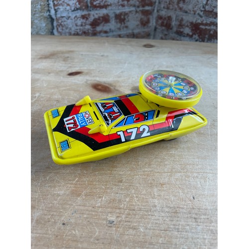 43 - Vintage Tin Hover Rally Car Roulette Game