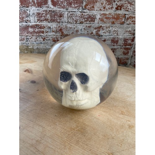 175 - Optyx 12Lb Bowling Ball. Clear With A Skull Inside.