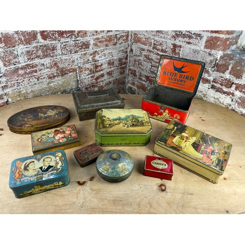 171 - Group Of Quality Collectible Tins. Huntley & Palmers, Rowntree, Bleu Bird Etc.