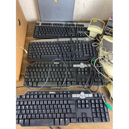 375 - Large Collection of Computer Peripherals to include USB Keyboards, Ethernet Switches, Scanner, Wifi ... 