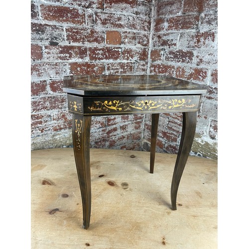 388 - Quality Inlaid Musical Sewing Table