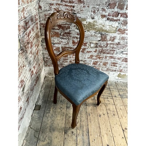 394 - Vintage Victorian Style Balloon Back Chair