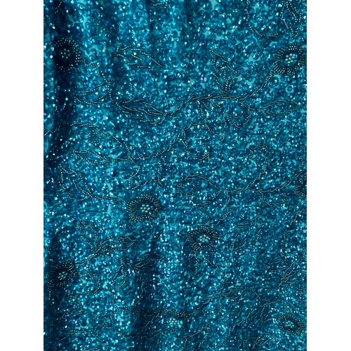 305 - Vintage Blue Sequin Dress