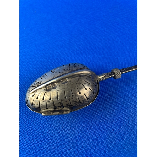 3 - Victorian TeaetTe Sterling Silver Tea Infuser Spoon 22g London 1892