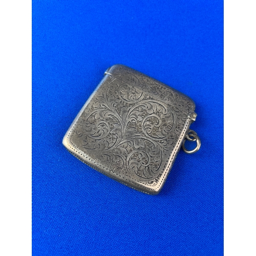 4 - Chester 1909 Sterling Silver Vesta Case 34g