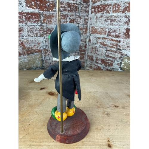 93 - Vintage Limited Edition Jiminy Cricket Pelham Pupped With Display Stand