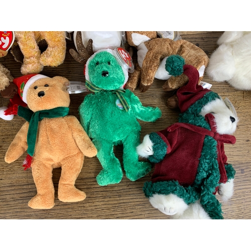 112 - Classic Ty Christmas Themed Beanie Babies