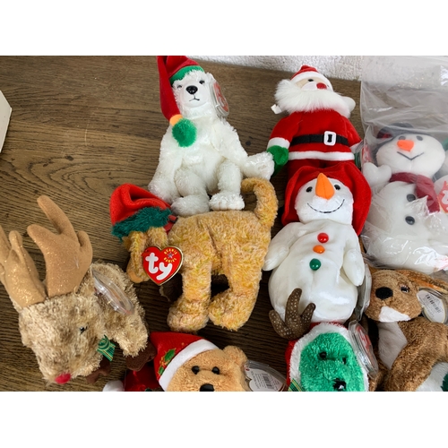 112 - Classic Ty Christmas Themed Beanie Babies