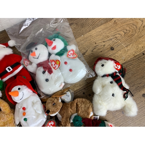 112 - Classic Ty Christmas Themed Beanie Babies