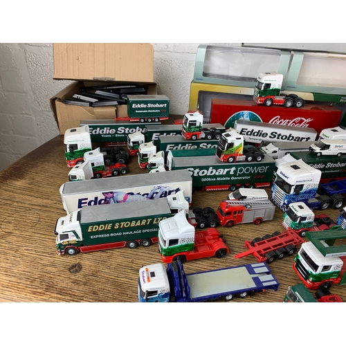 68A - Absolutely Huge collection of Eddie Stobart Tractor and Trailer Units.  Various Scales and Makes.  D... 