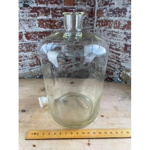 347 - Large Vintage Blown Glass Carboy With Tap Possibly Scientific