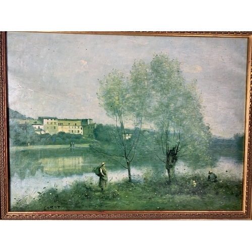 127 - Early Works Corot, Ellen Wilkinson, Tapestry By G. E. Bristow and Limited artist signed print by Mic... 