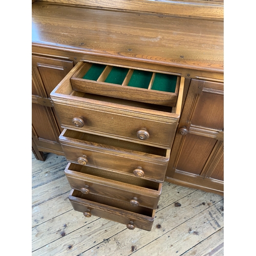 437 - Ercol Golden Dawn Dresser - 146 x 50 x 91 (to sideboard) 171 (to top) cm