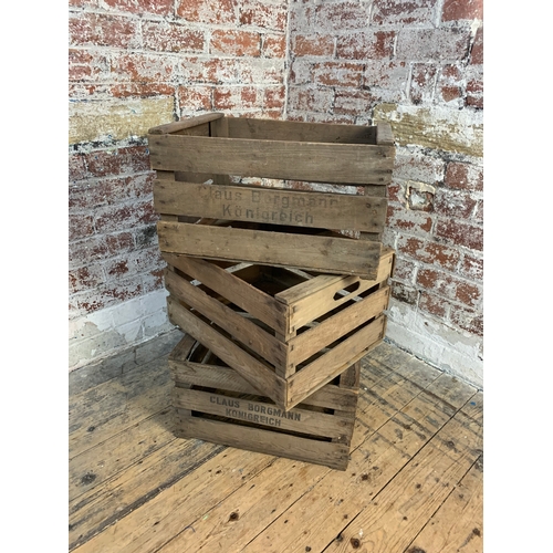 335 - Three Salvage Vintage Crates - 49 x 40 x 27cm