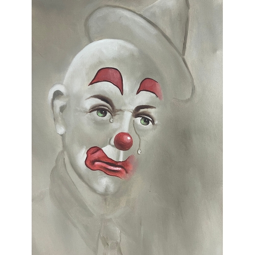 131 - Original Clown Painting Signed By Tom Gower