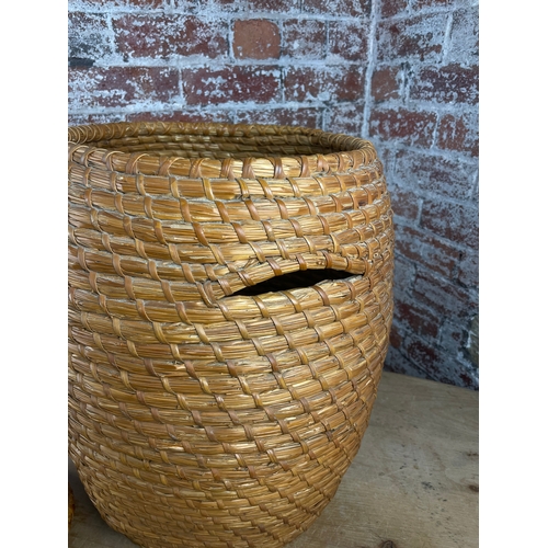 446 - Vintage Wicker Alibaba Basket