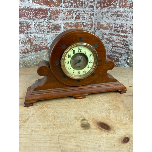 57 - Vintage Wooden Propeller Boss Mantle Clock.