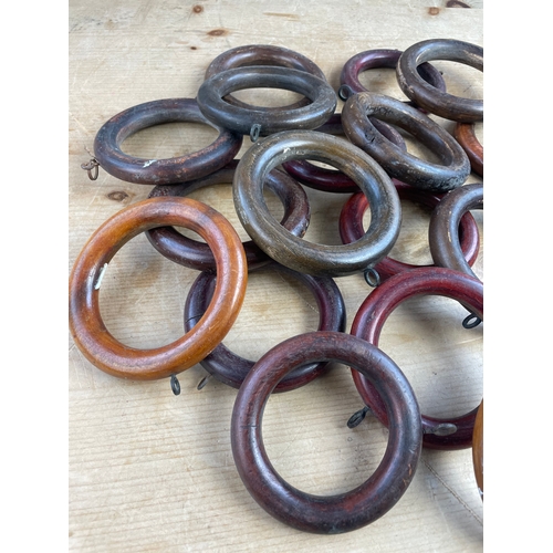 336 - Good Quantity Of Large Diameter Victorian Curtain Rings