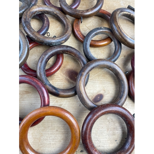 336 - Good Quantity Of Large Diameter Victorian Curtain Rings