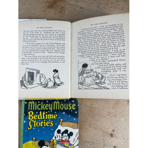 94 - 1930's Popinjay Jig-Puz Book, Little Romps Book (Both Featuring Golly) & Micky Mouse Bedtime Stories... 