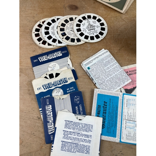 92 - Viewmaster Sawyers Viewers x2 & Projector With A Quantity Of Reels.