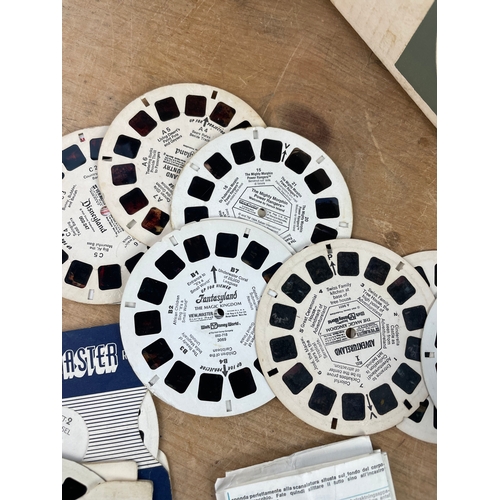 92 - Viewmaster Sawyers Viewers x2 & Projector With A Quantity Of Reels.