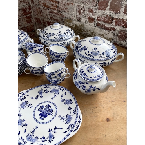 168 - Large Minton Blue Delft Dinner Service