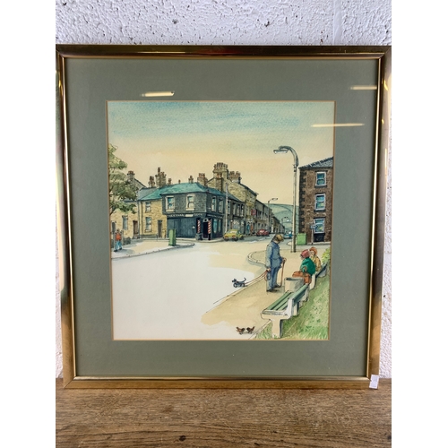 136 - Albin Trowski (1919-1999) Original Pen Ink and Watercolour Street Scene