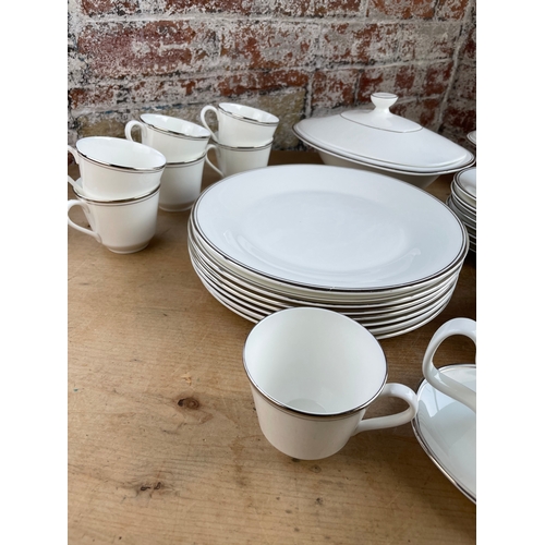 215 - Royal Doulton Platinum Concord Complete Dinner Service. 8 Settings