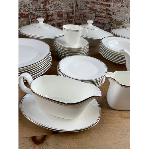 215 - Royal Doulton Platinum Concord Complete Dinner Service. 8 Settings