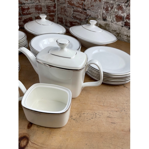 215 - Royal Doulton Platinum Concord Complete Dinner Service. 8 Settings