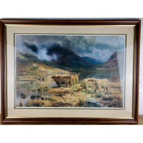 143 - Large Louis Bosworth Hurt Print of Highland Cattle in a Scottish Glen